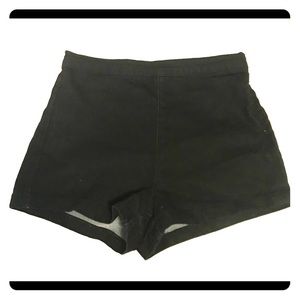 Black Denim Short Shorts